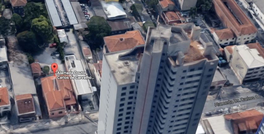 Detalhe para casarão do Novo James, no Google Maps. 