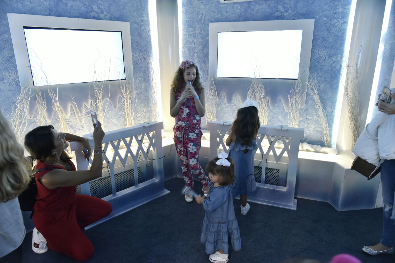Karaokê da Frozen. Foto: Priscilla Fiedler/Divulgação.