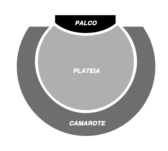 Mapa de setores para o show. 