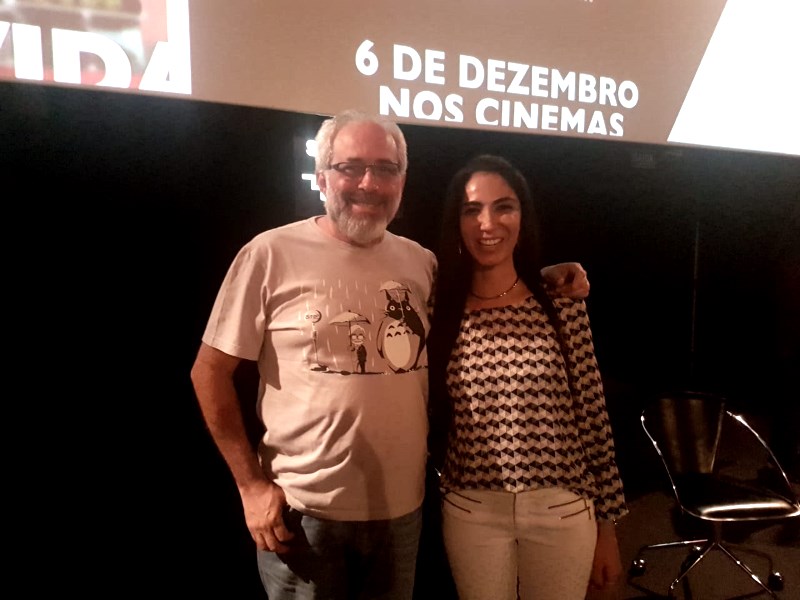O crítico Marden Machado e a psicóloga  Michelli Duje. Foto: Bruna Vaz