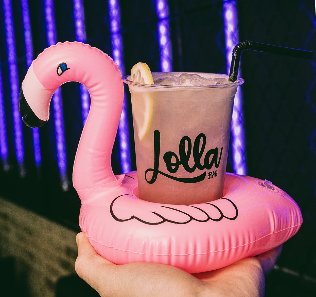 Pink Flamingo, drink do Lolla Bar. Foto: Divulgação