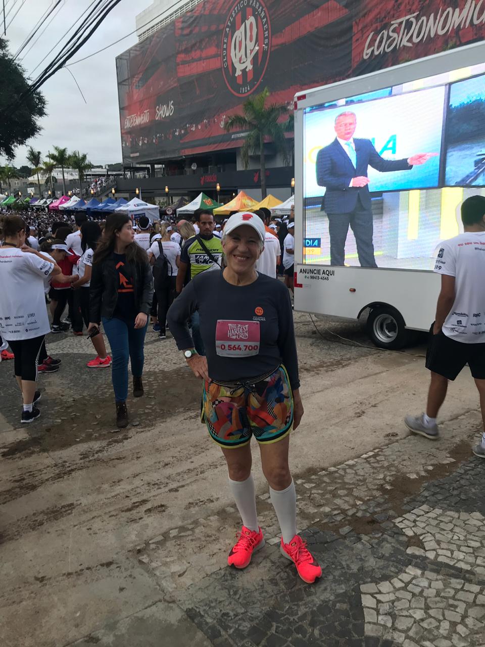 A corredora Almira Castilhos de Lima tem 80 anos e 19 maratonas no currículo. Foto: Camila Machado/Gazeta do Povo.